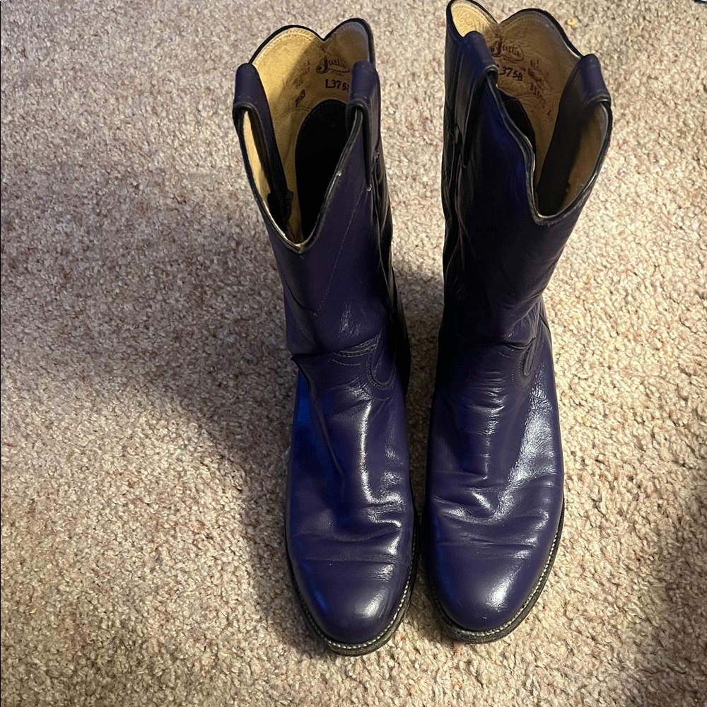Justin Boots womens Dark Purple Western Boots